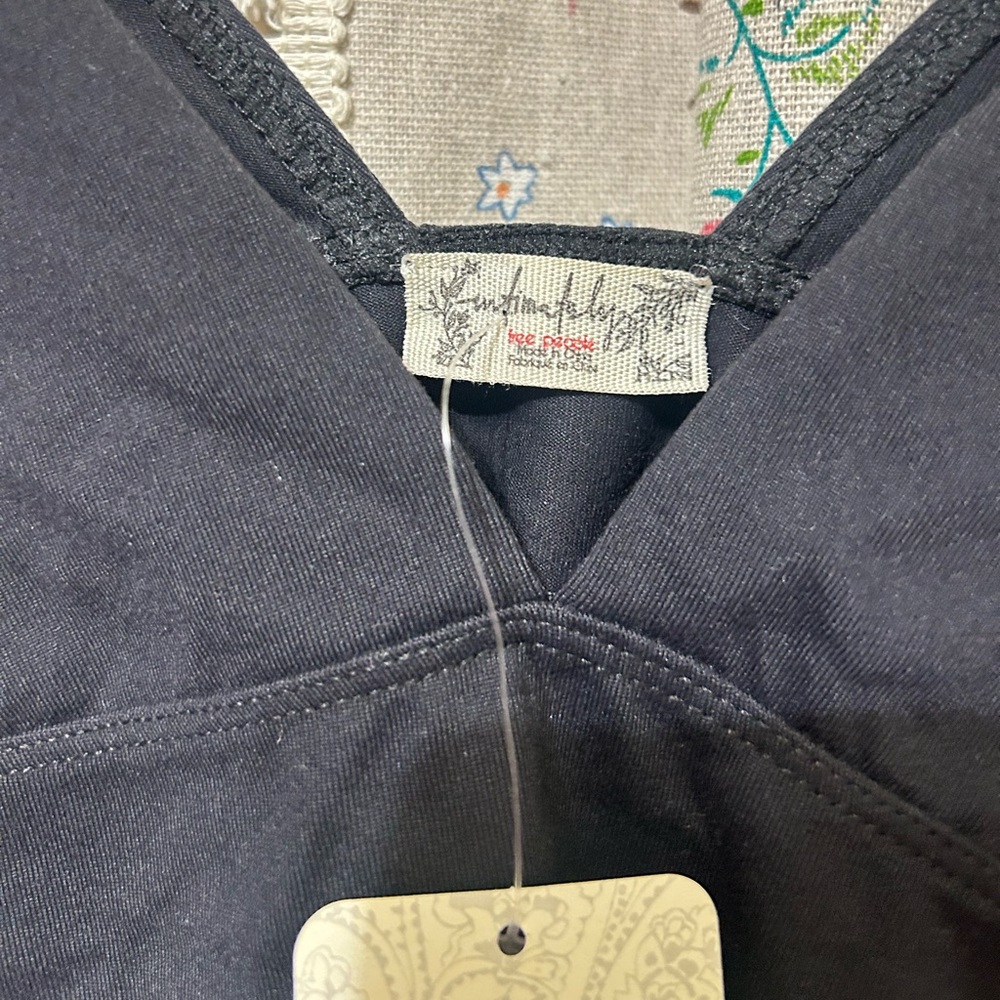 Revolve x Intimately Free People Duo Corset Long Sleeve Cami Black L New - Picture 2 of 3